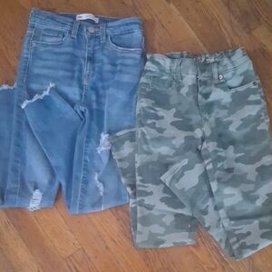 Blue Levi Jeans and Green Cat & Jack Pants Pants